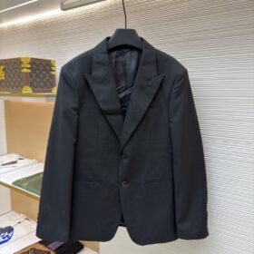 LV Blason Jacquard Single-Breasted Solid Suit