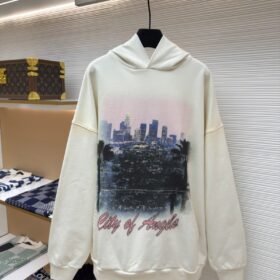 Balenciaga City Nightscape Print Hooded Sweatshirt 1