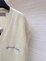 Dior Letter Embroidered Sleeveless Knit Vest - 图片 5