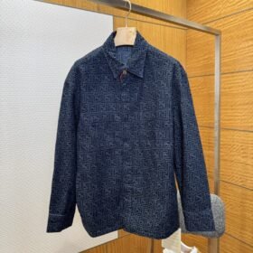 Fendi Blue FF Jacquard Denim Jacket