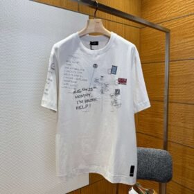 Fendi Stamp Print Crew Neck Short Sleeve