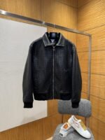 Bottega Veneta Long Woven Leather Jacket Coat