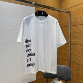 Bottega Veneta Letter Print Crew Neck Short-Sleeve T-Shirt
