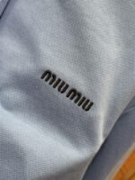 Miu Miu Color-Blocked Double-Layer Collar Embroidered Polo Shirt - 图片 6