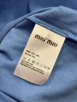 Miu Miu Color-Blocked Double-Layer Collar Embroidered Polo Shirt - 图片 9