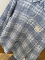 Miu Miu Checkered Embroidered Long-Sleeve Shirt 1 - 图片 4