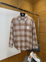 Miu Miu Checkered Embroidered Long-Sleeve Shirt 2