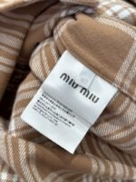 Miu Miu Checkered Embroidered Long-Sleeve Shirt 2 - 图片 9