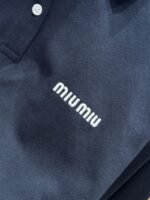 Miu Miu Alphabet Embroidered Polo Shirt 1 - 图片 6