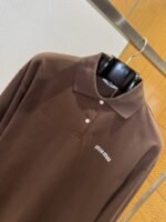 Miu Miu Alphabet Embroidered Polo Shirt 3 - 图片 3