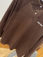 Miu Miu Alphabet Embroidered Polo Shirt 3 - 图片 4
