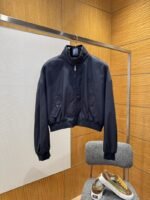 Miu Miu Cinched Waist Zipper Jacket Coat