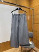 Balenciaga Plaid Drawstring Casual Pants