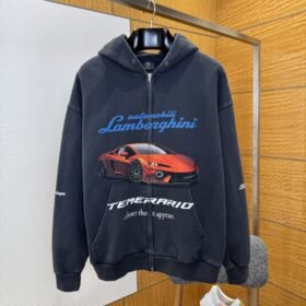 Balenciaga Collaboration Car Zipper Hooded Sweatshirt