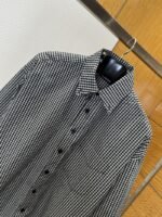 Balenciaga Letter Print Checkered Collar Shirt - 图片 3