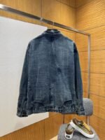 Balenciaga Distressed Single-Breasted Pocket Lapel Denim Jacket - 图片 2