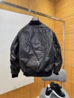 Prada Genuine Leather Zipper Triangle Label Jacket Coat - 图片 2