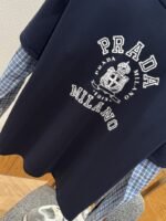 Prada Plaid Patchwork Long Sleeve - 图片 4