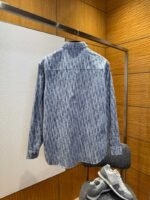 Dior All-Over Print Denim Lapel Collar Shirt - 图片 2