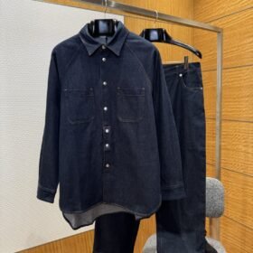 Dior Pocket Leather Label Denim Set