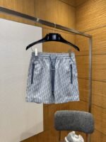 Dior Blue Taffeta Jacquard Shorts