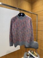 Dior All-Over Print Crew Neck Knit Pullover