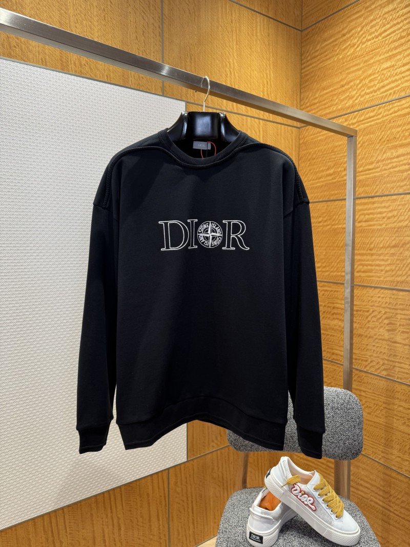 wsxc1764991714471_0.jpg Dior Micro Logo Print Crew Neck Long Sleeve Sweatshirt - 图片 1