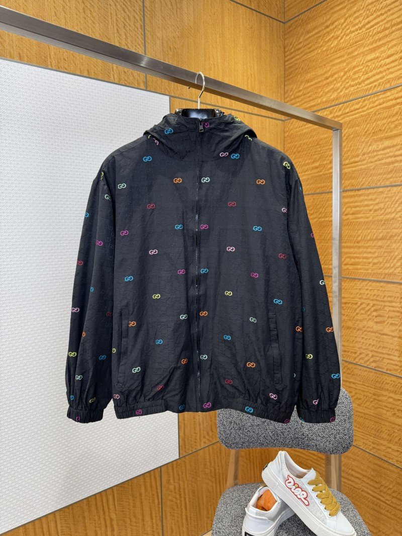 wsxc1764993037859_0.jpg Gucci Color Jacquard Hooded Long-Sleeve Jacket - 图片 1