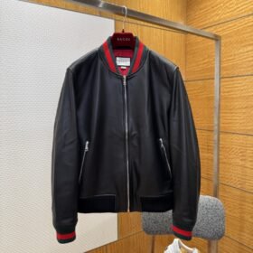 Gucci Color-Block Sheepskin Jacket Coat