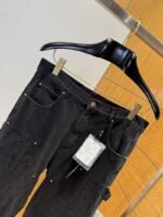 LV Washed Embossed Denim Trousers - 图片 3