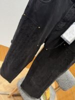 LV Washed Embossed Denim Trousers - 图片 4