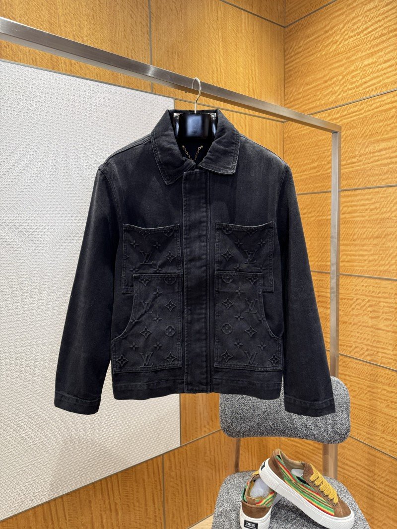 wsxc1765163134943_0.jpg LV Embossed Relief Denim Jacket Coat - 图片 1