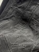LV Embossed Relief Denim Jacket Coat - 图片 5
