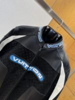 LV Patchwork Racing Leather Jacket Coat - 图片 3
