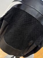 LV Patchwork Racing Leather Jacket Coat - 图片 7