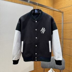 LV Color-Block Embroidered Baseball Jacket Coat