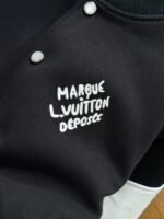 LV Color-Block Embroidered Baseball Jacket Coat - 图片 6