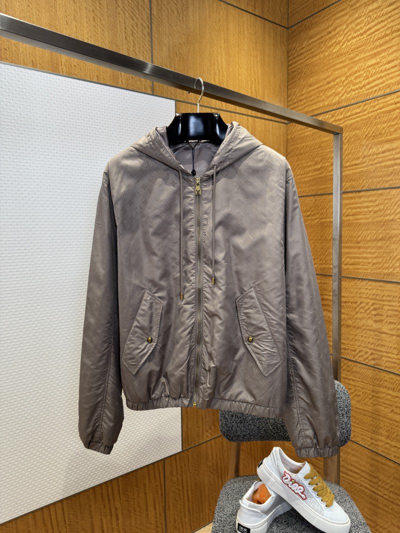 wsxc1765165235823_0.jpg LV Logo All-Over Print Zipper Hooded Jacket 1 - 图片 1