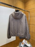 LV Logo All-Over Print Zipper Hooded Jacket 1 - 图片 2