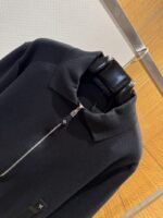 LV Leather Label Knit Wool Zipper Cardigan - 图片 3
