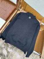 LV Leather Label Knit Wool Zipper Cardigan - 图片 8