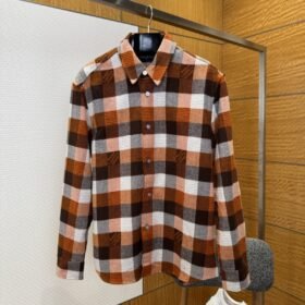 LV Check Jacquard Single-Button Lapel Shirt