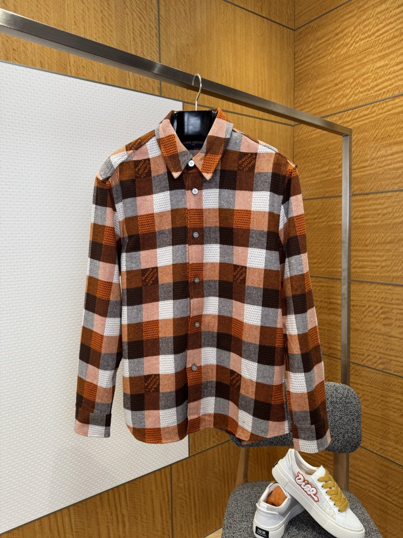 wsxc1765243450704_0.jpg LV Check Jacquard Single-Button Lapel Shirt - 图片 1