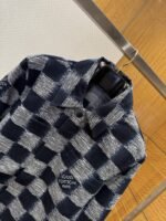 LV Check Print Single-Breasted Long-Sleeve Jacket Coat 2 - 图片 3