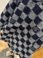 LV Check Print Single-Breasted Long-Sleeve Jacket Coat 2 - 图片 4