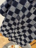 LV Logo Print Pointed Collar Single-Button Short-Sleeve Shirt 2 - 图片 5