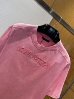 LV Washed Pink Embroidered Crew Neck Short Sleeve - 图片 3