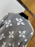 LV Pattern Jacquard Crew Neck Long Sleeve Sweater - 图片 6