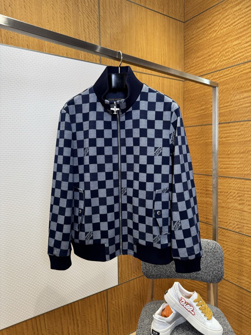 wsxc1765247263031_0.jpg LV Checkered Jacquard Zipper Jacket Coat - 图片 1