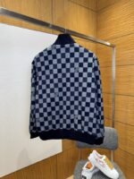 LV Checkered Jacquard Zipper Jacket Coat - 图片 2